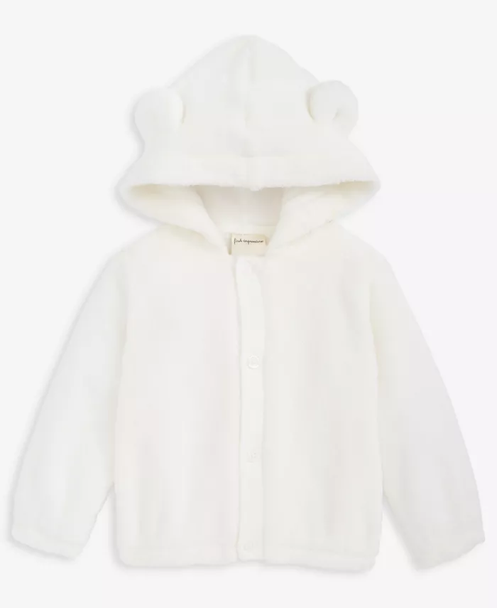 

Детская куртка с капюшоном «Мишка» и искусственным шерпом First Impressions, белый