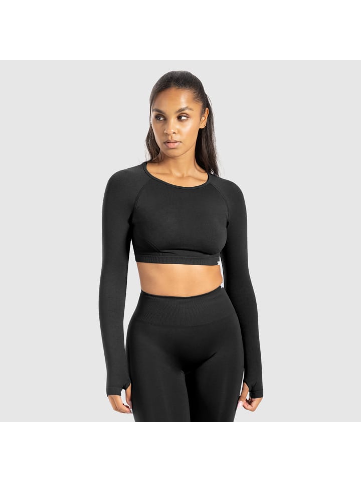 

SMILODOX Топ с длинными рукавами Linnea черного цвета