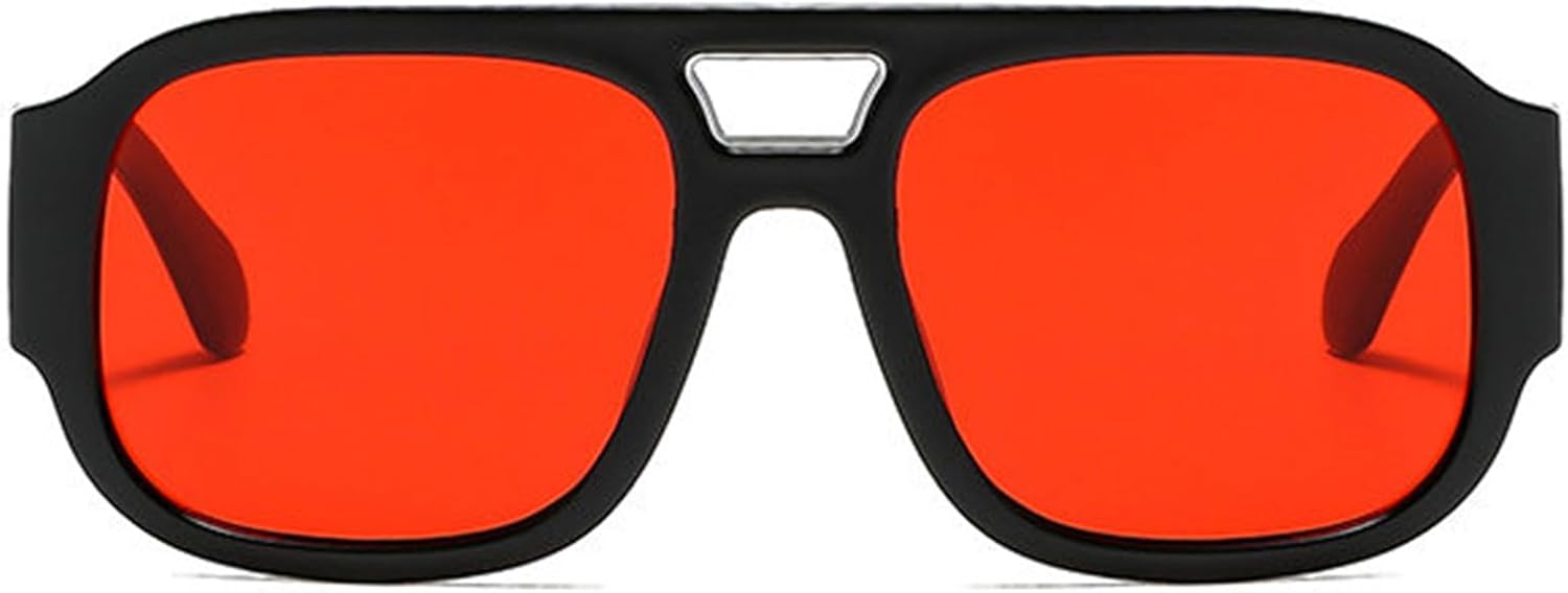 

Винтажные солнцезащитные очки-пилот Helena с двойной перемычкой, для женщин и мужчин, квадратная толстая оправа, модные, увеличенного размера, в стиле 70-х, солнцезащитные очки UV400, C6