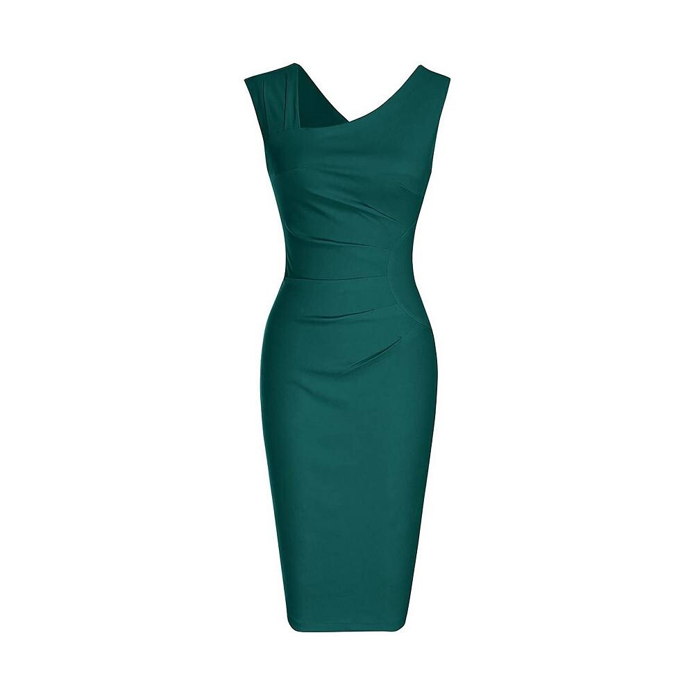 

Женское облегающее платье-футляр со сборками на плечах Haute Edition, цвет Dark Green