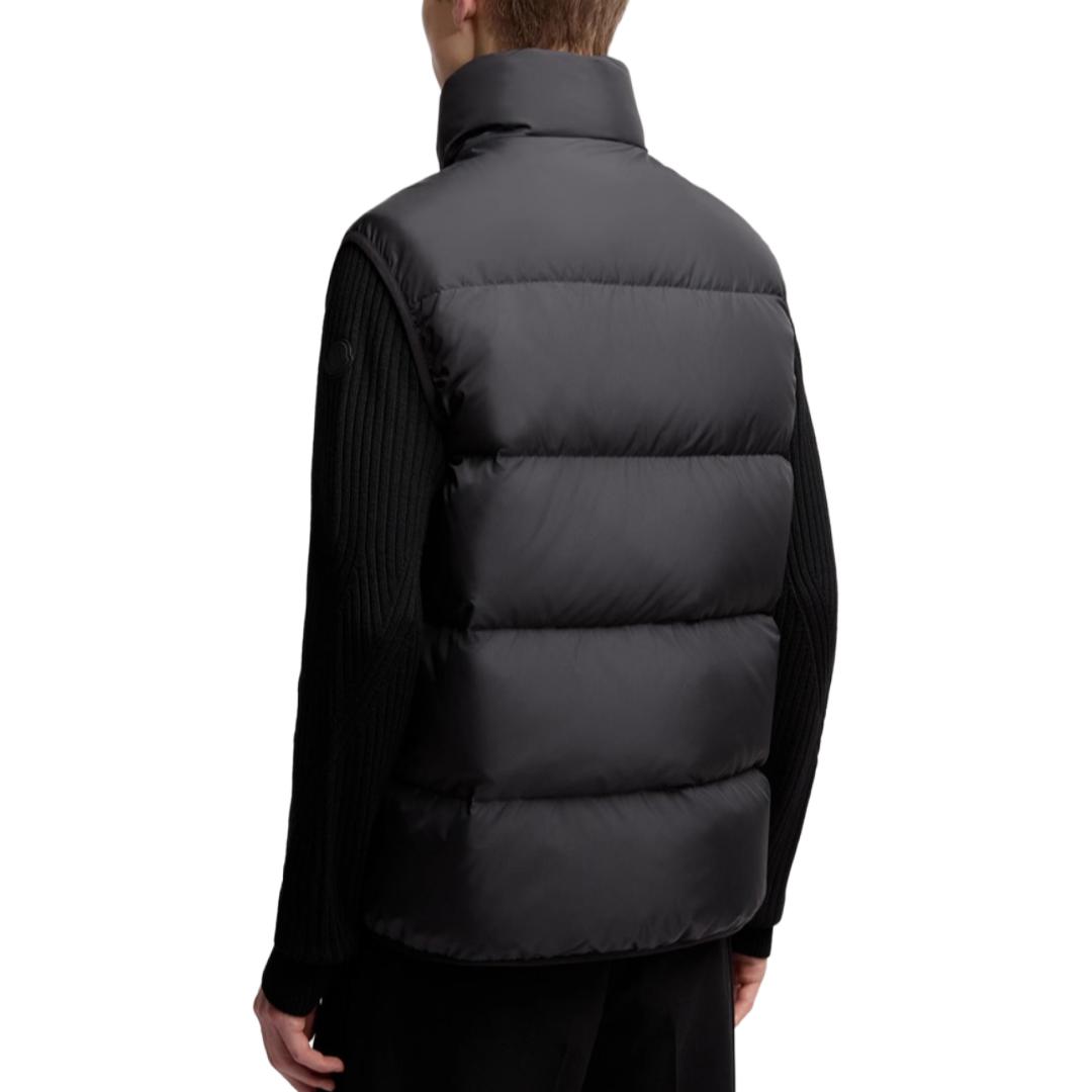 Пуховик-жилет Gabas с молнией Moncler, черный — фото 4