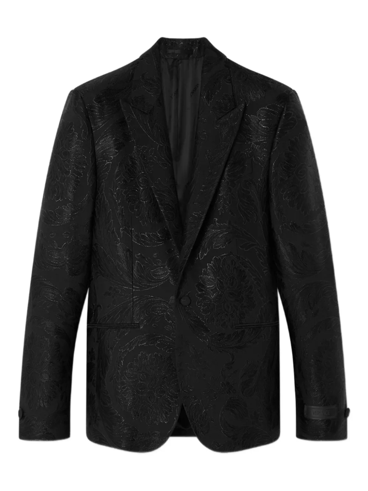 

Versace жаккардовый пиджак с узором Barocco, черный