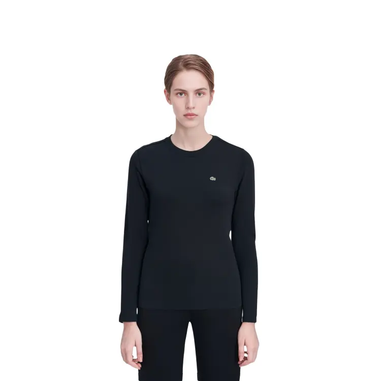 Футболка женская Lacoste, черная — фото 4
