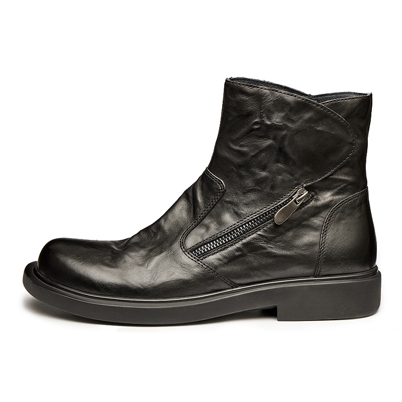 

LEYGMENLG Мужские зимние ботинки с меховой подкладкой черные, цвет Black Fleece-Lined
