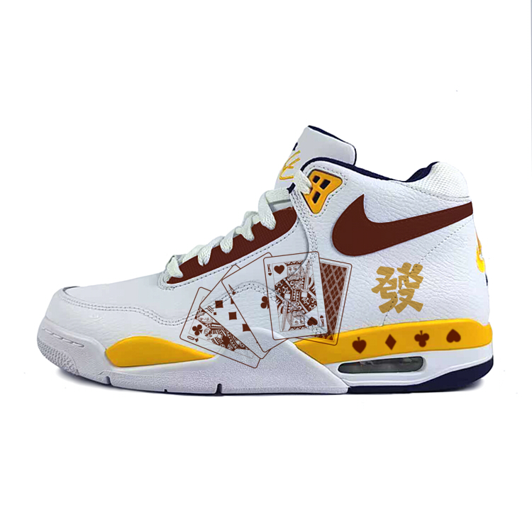 

Nike Кроссовки баскетбольные mid-top мужские White с технологией Flight Legacy Cushion, антискользящие и износостойкие