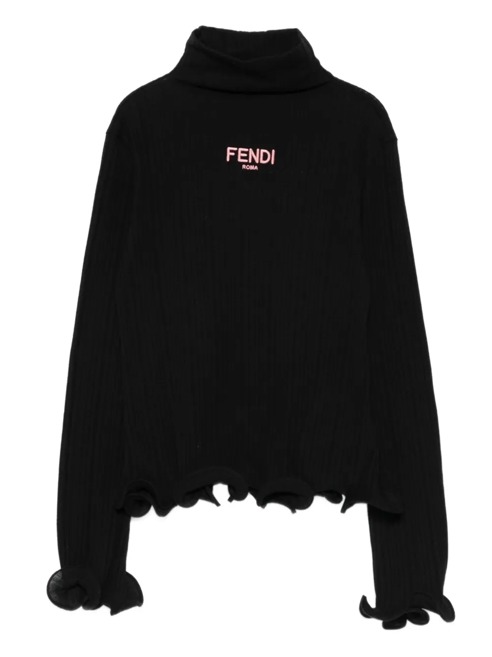 

Джемпер в рубчик Fendi Kids, черный
