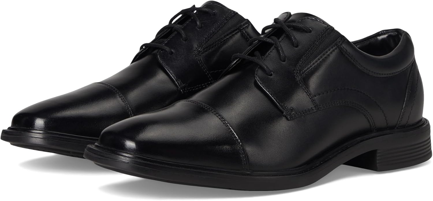 

Мужские кожаные оксфорды Nunn Bush Stark с открытым носком, деловые, формальные, дерби, повседневные на шнуровке, черный