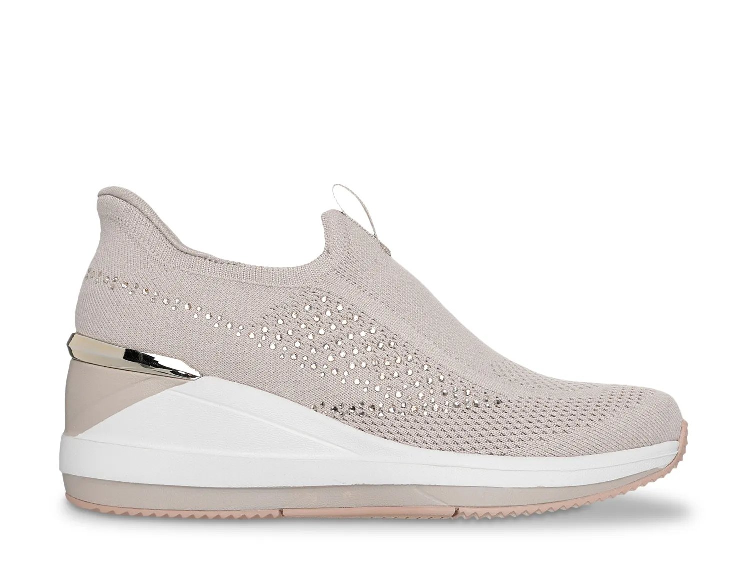 Слипоны Skechers x Mark Nason Hands Free Slip-Ins: Triple Wedge Milee Wedge Slip-On Sneaker, серо-коричневый — фото 3
