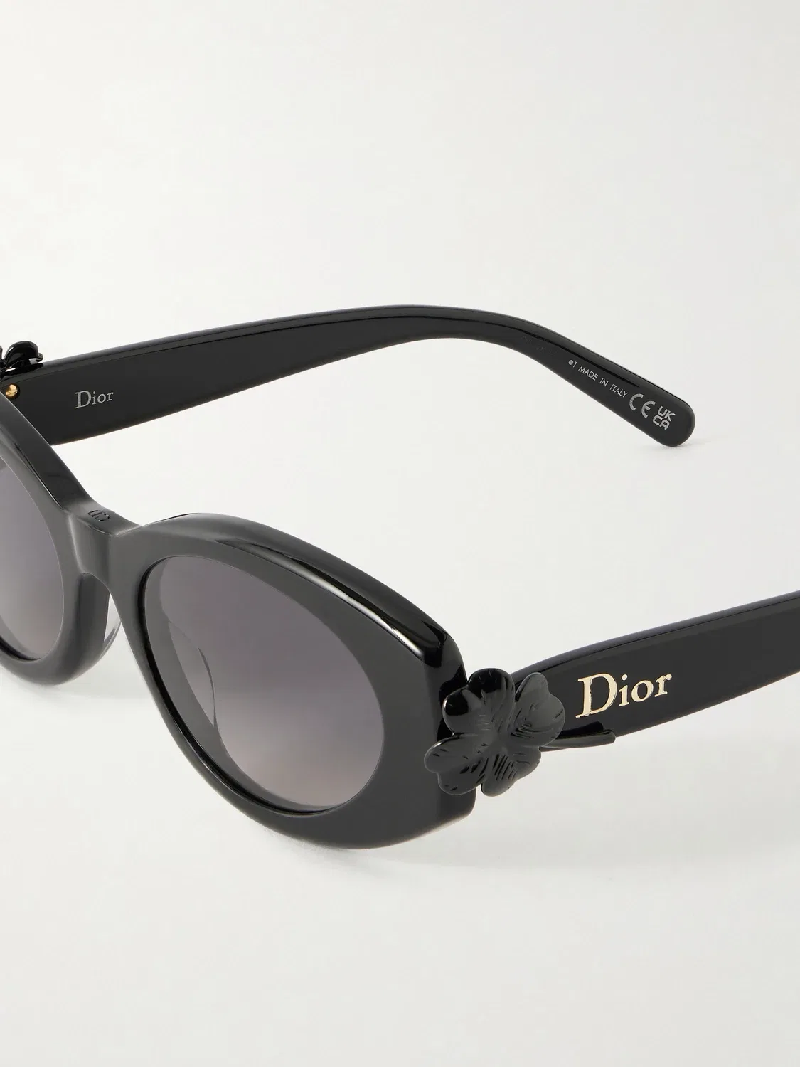 Овальные солнцезащитные очки Clover B1I DIOR EYEWEAR, черный — фото 4