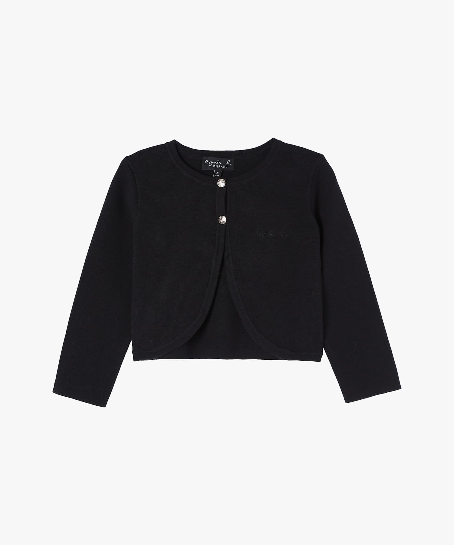 Кардиган Детское болеро с длинными рукавами Agnes B. Enfant, black