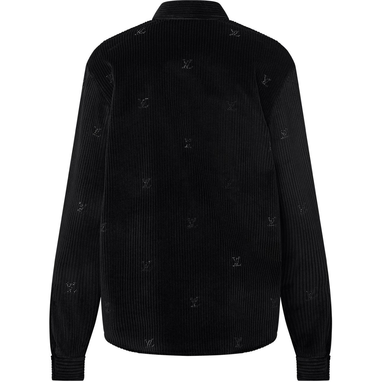 Длинный рукав Lv Blason с декоративными элементами вельветовая рубашка LOUIS VUITTON, черный — фото 3