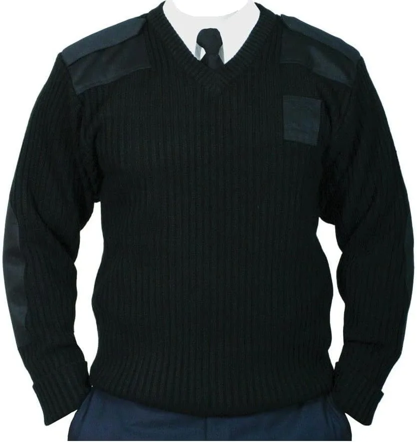 

RYNO GEAR Commando Sweater — синий мужской классический V-образный вырез длинный рукав