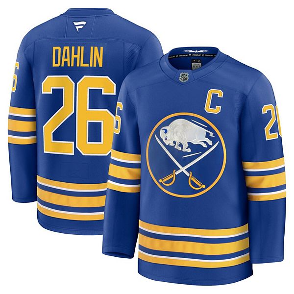 

Мужская футболка Rasmus Dahlin Royal Buffalo Sabres Premium с нашивкой капитана Fanatics