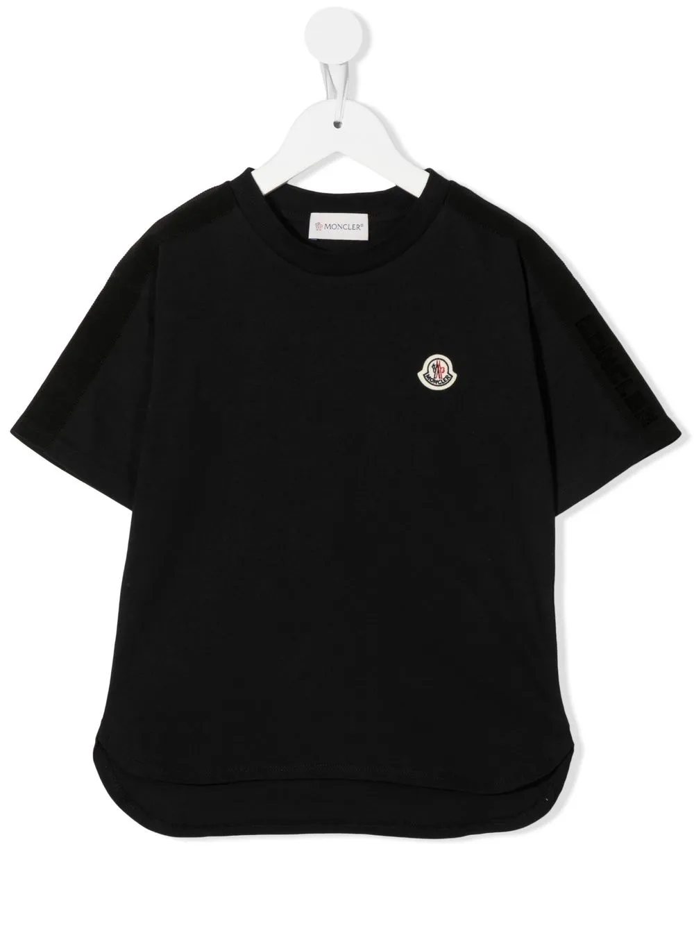 

Футболка с нашивкой-логотипом Moncler Enfant, черный