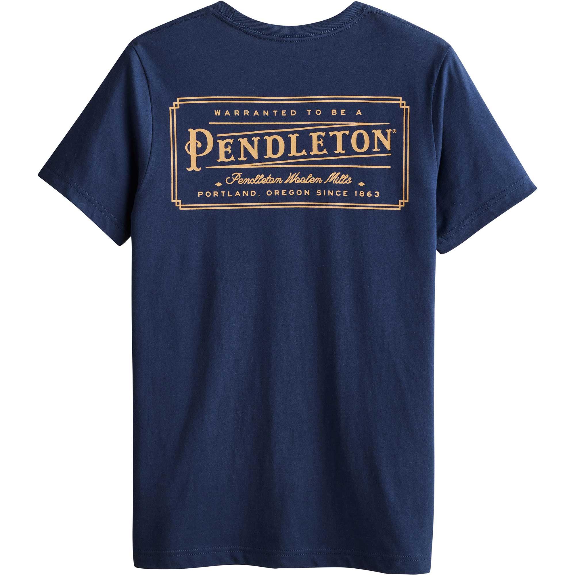 

Мужская футболка с винтажным логотипом. Pendleton, Navy/Gold, Синий, Мужская футболка с винтажным логотипом. Pendleton, Navy/Gold