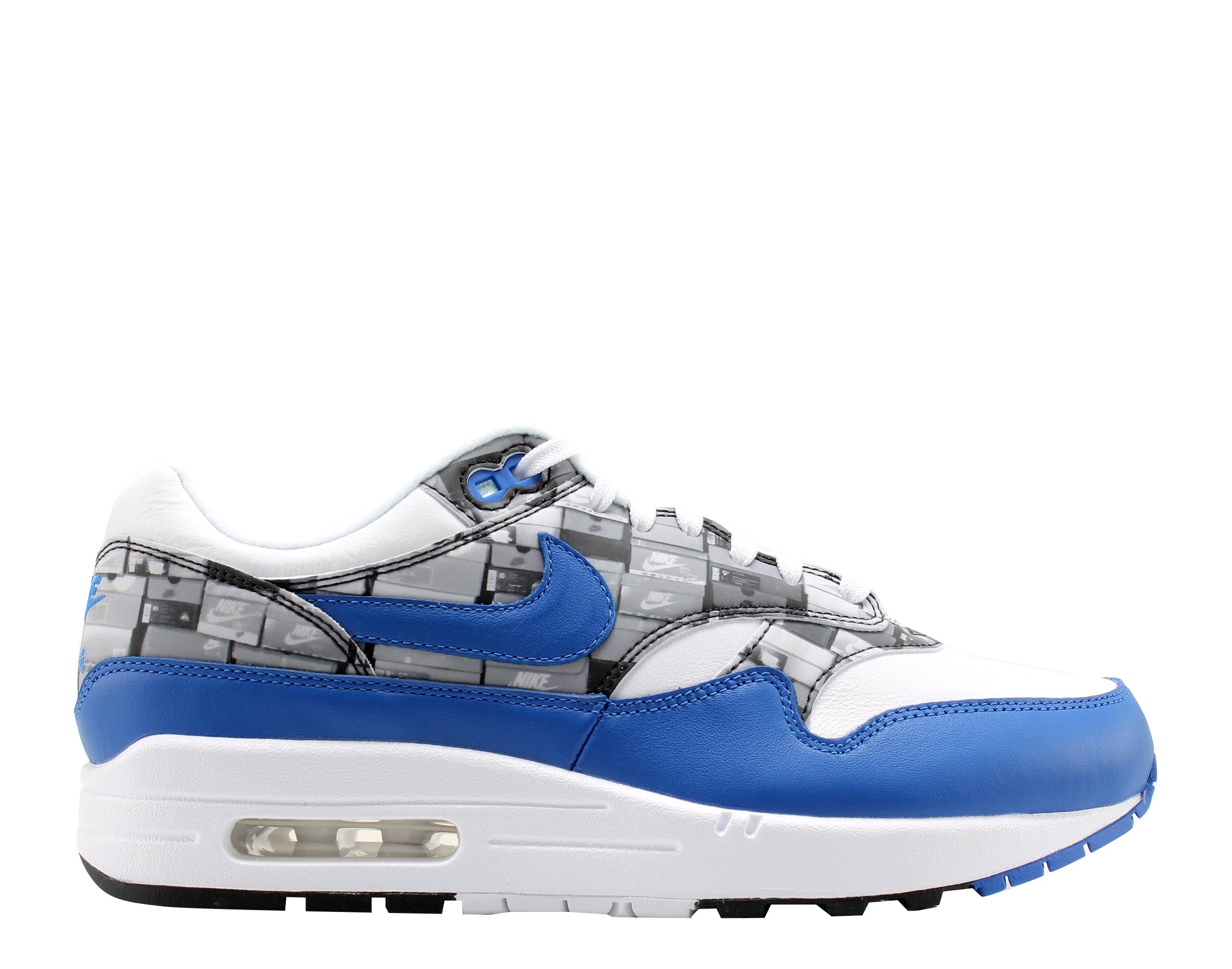 Nike Air Max 1 Print White/Game Royal/Grey Мужские кроссовки для бега AQ0927-100 — фото 2