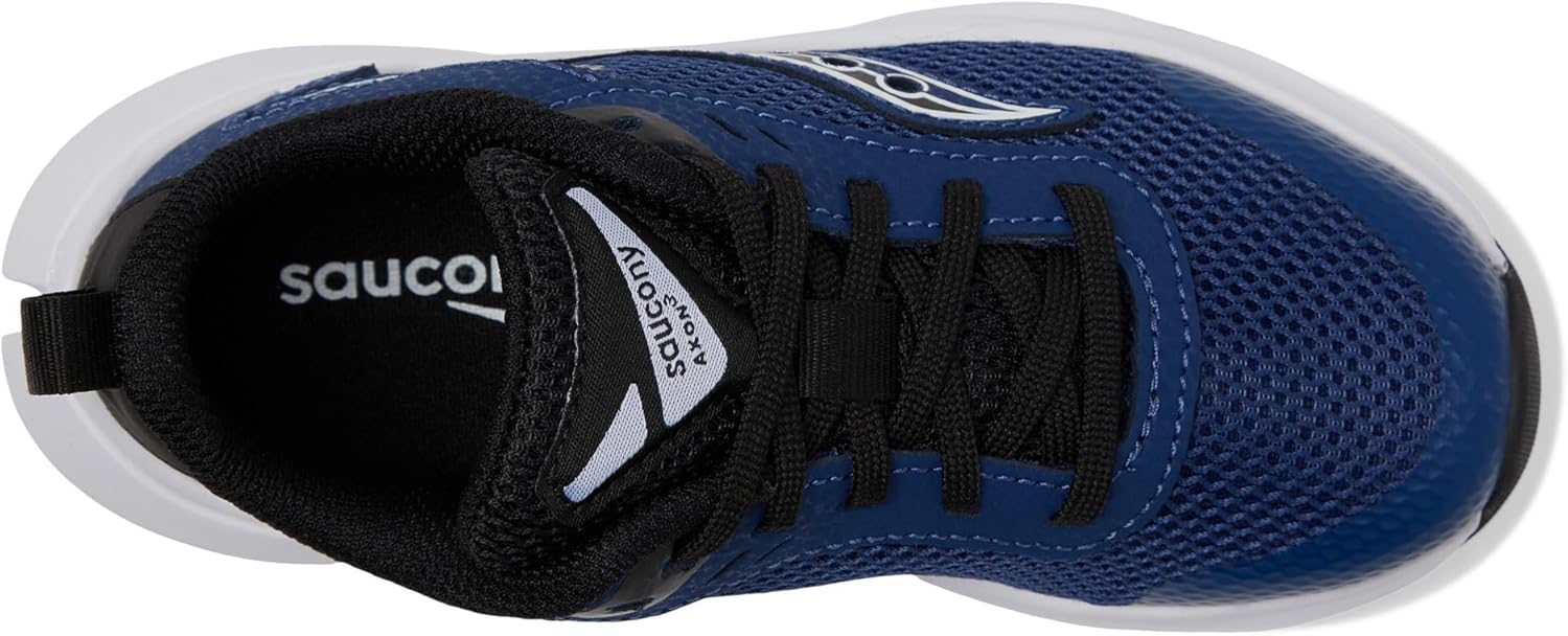 Детские кроссовки Saucony Unisex-Child Axon 3, черный/синий — фото 3