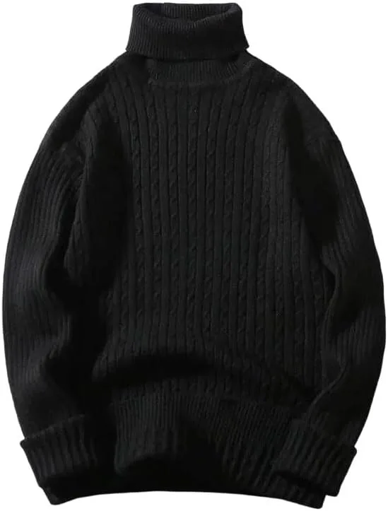 

Мужской свитер с длинным рукавом, Slim-Fit, высокий воротник