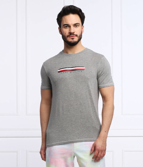 Футболка мужская Tommy Hilfiger с полосами, серый — фото 3