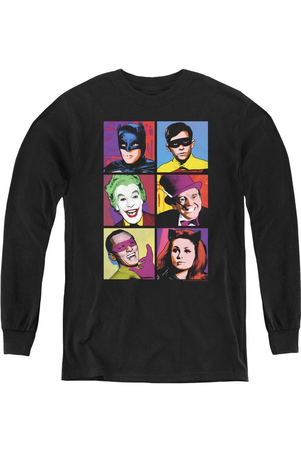 

Футболка с длинным рукавом для детей Batman Classic TV Pop Cast Gildan, черный