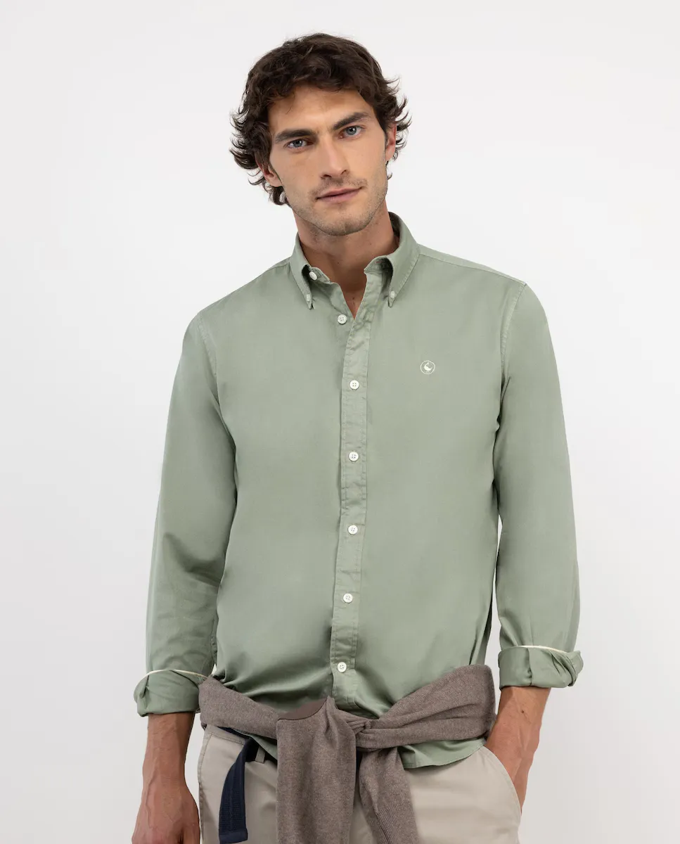 

Мужская рубашка Garment Dyed из хлопка El Ganso, зеленый