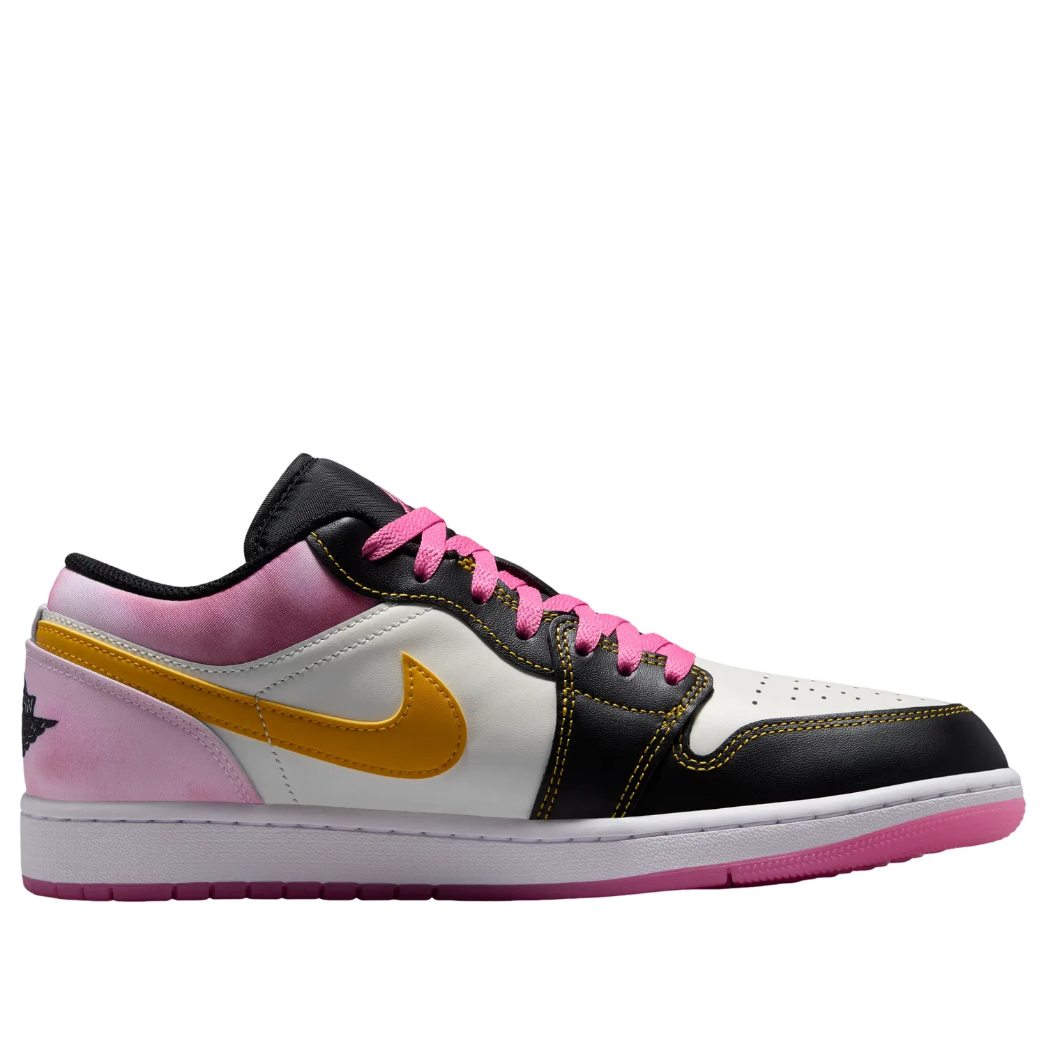 Кроссовки Air Jordan 1 Low SE 'Black Pinksicle University Gold' IV2442-010, розовый — фото 2