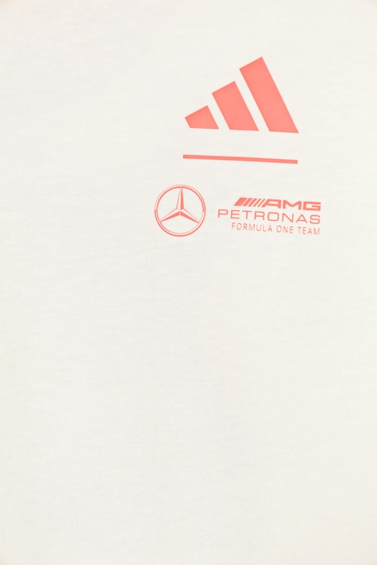 Детская хлопковая футболка MERCEDES Adidas Performance, бежевый — фото 3