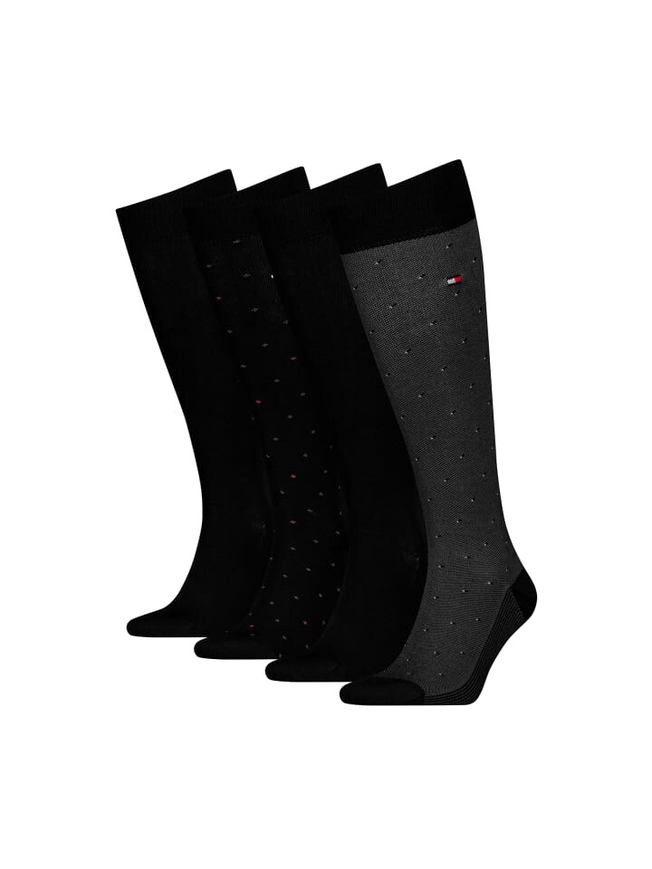

Носки Tommy Hilfiger Socken TH Men Kneehigh 4P Tin Giftbox, черный