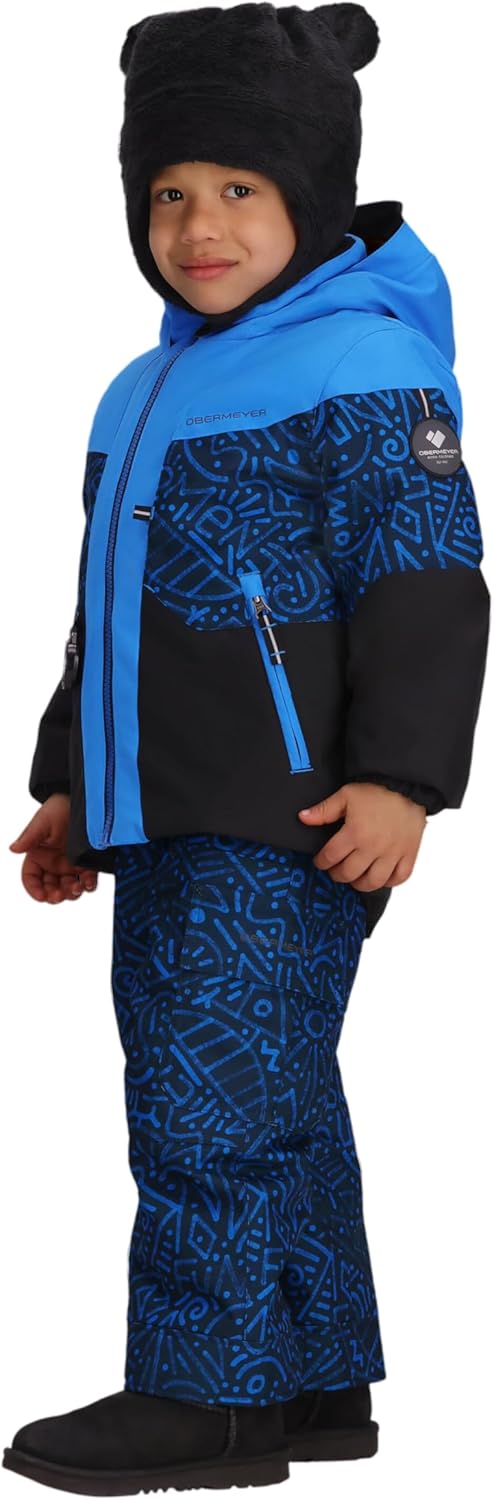 Горнолыжная куртка Obermeyer Boys Altair, утепленная и водонепроницаемая, с системой Kids I-Grow, Blue Get Outside — фото 2