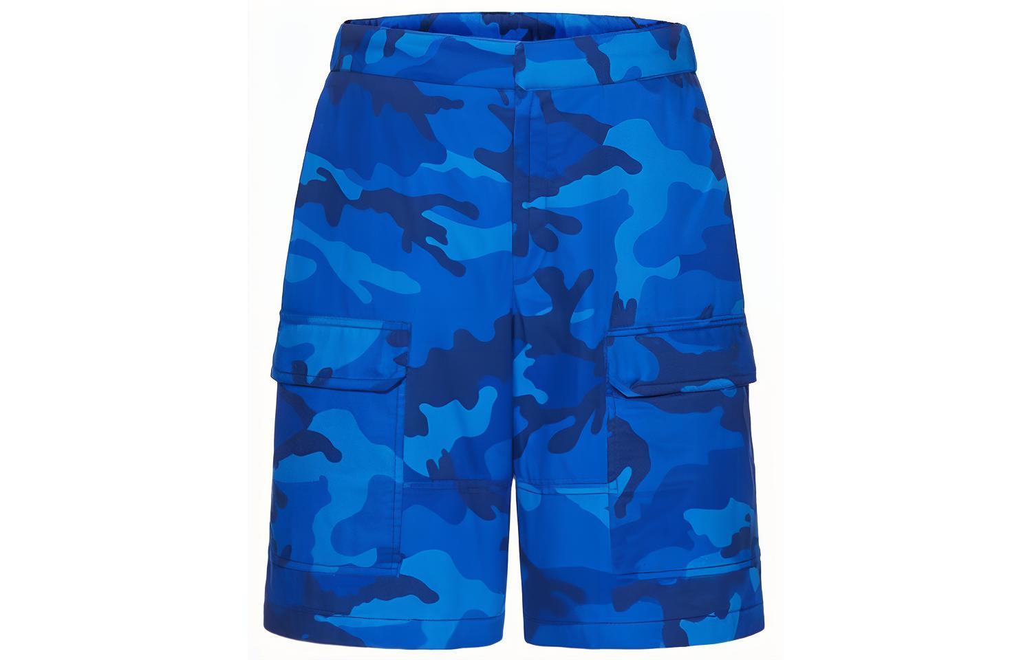 

Камуфляжные шорты с принтом Valentino, синие