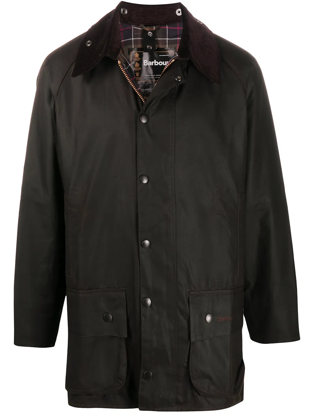 

Пальто Beaufort на кнопках Barbour, зеленый