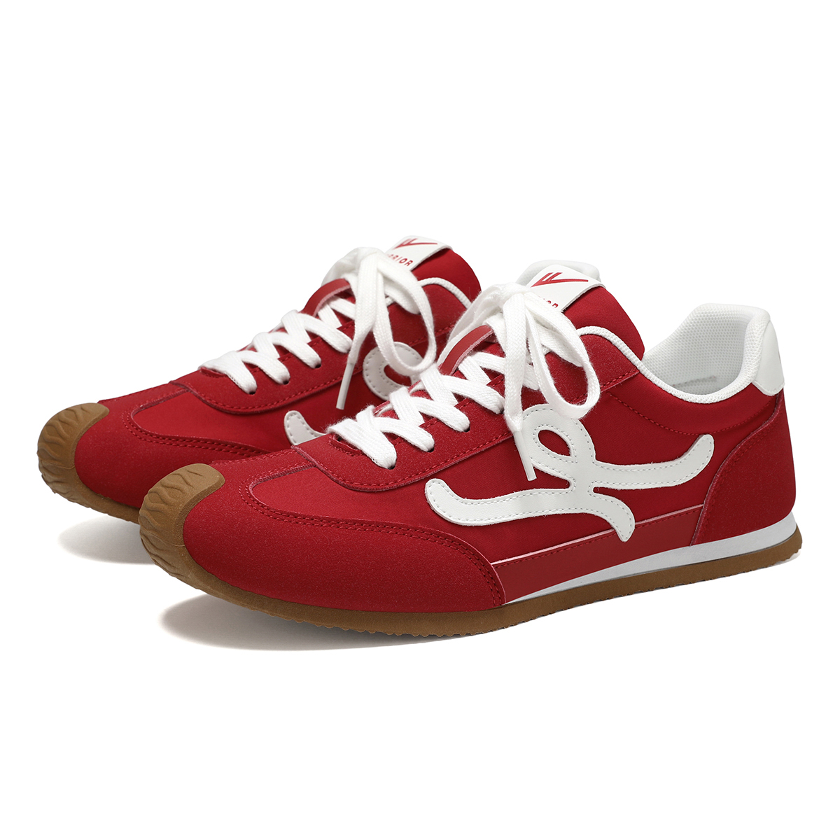 

WARRIOR Винтажные низкие кеды, универсальные кроссовки Cortez, спортивные немецкие армейские кеды повседневные мужские - красно-белые, цвет Red/White