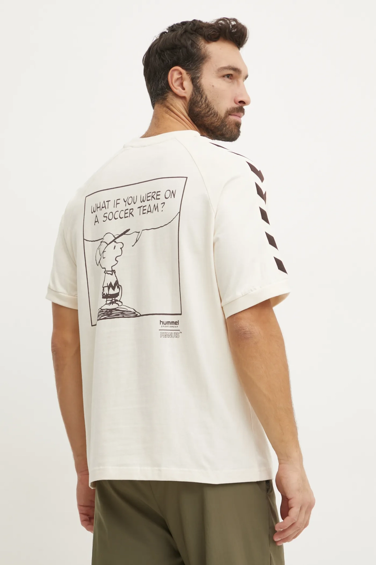 

Хлопковая футболка для Peanuts Hummel, бежевый