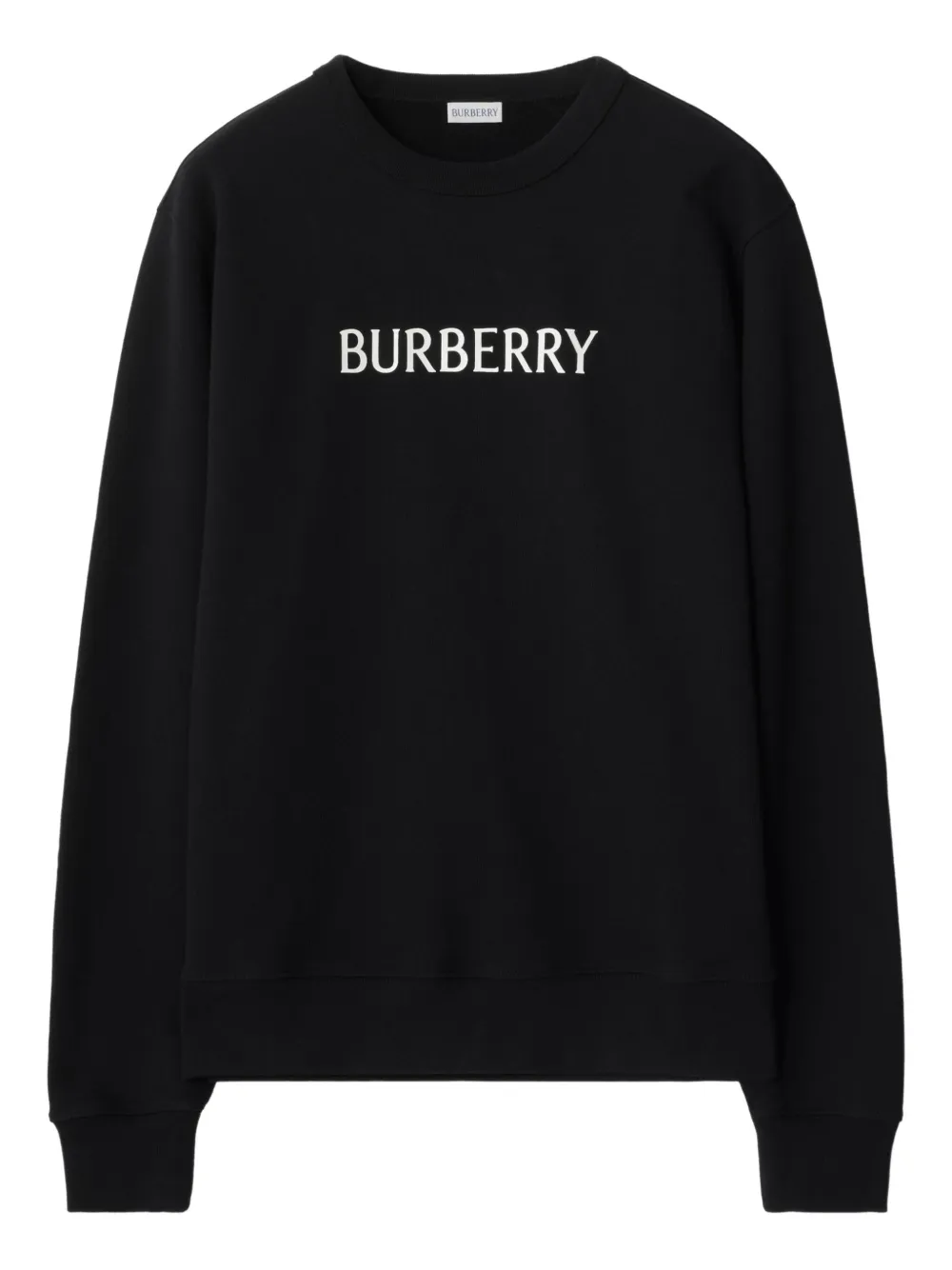 

Хлопковый свитшот с логотипом Burberry, черный