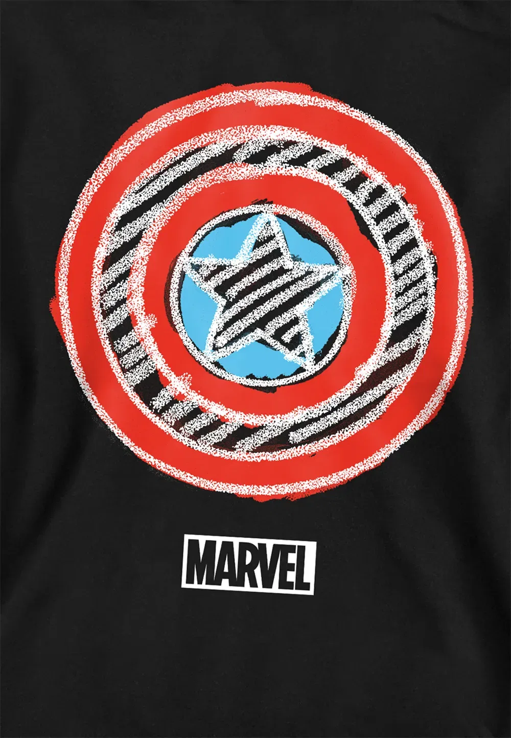 Детская худи Marvel Captain America Chalkboard Shield, черный — фото 2
