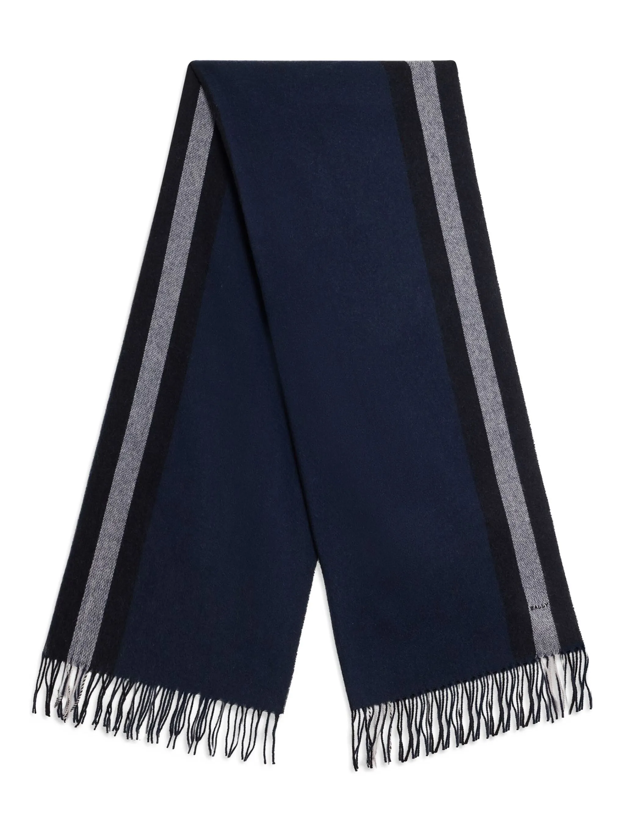 

Шарф с бахромой Bally, синий