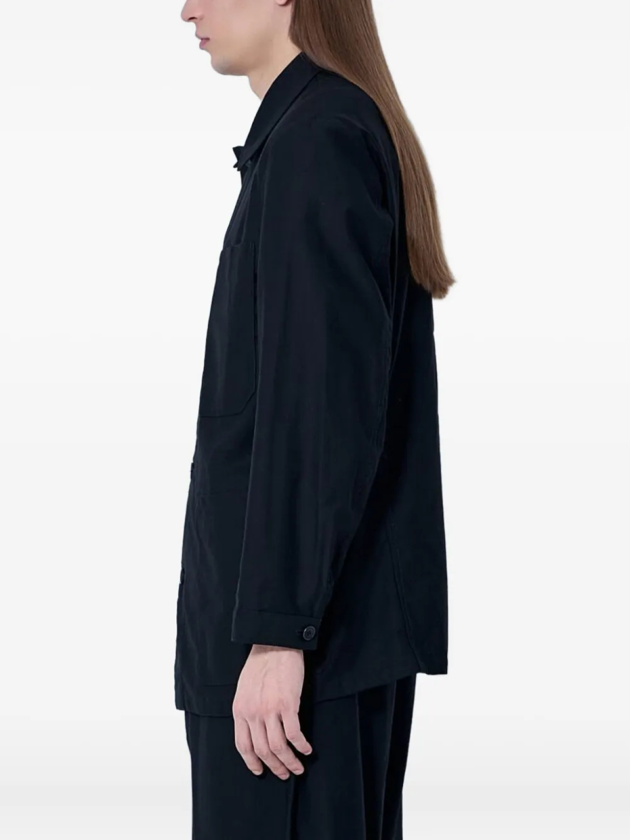 Пиджак с застежкой на пуговицы Yohji Yamamoto, черный — фото 3