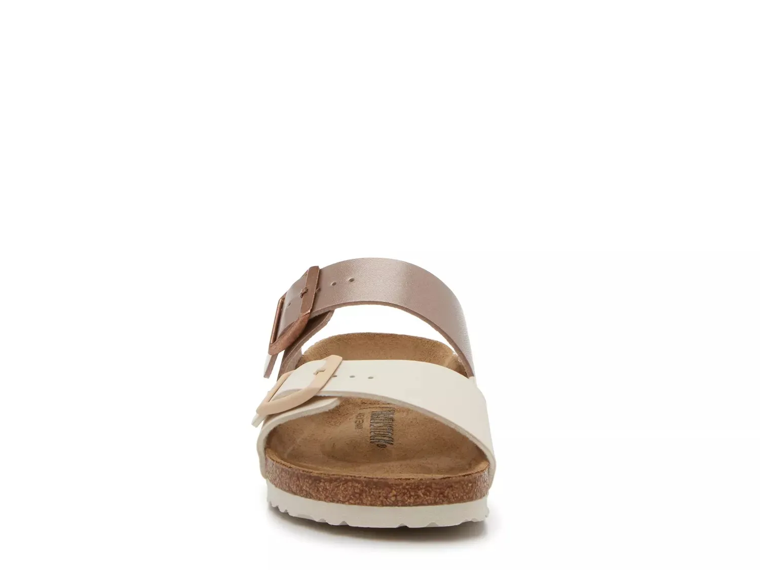 Сандалии Birkenstock Arizona — женские, розово-золотой металлик/белый — фото 2