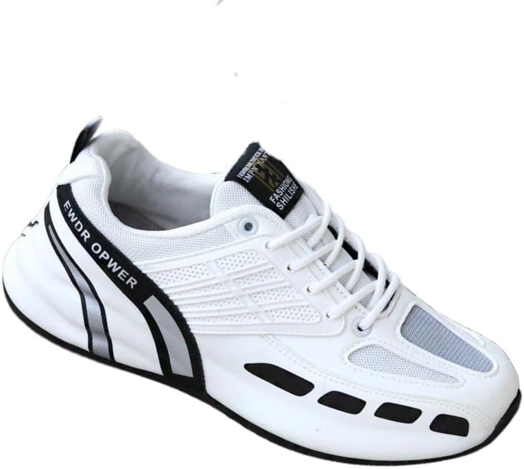 

Большие размеры мужской модной спортивной обуви Весна-Лето - кеды с высокой подошвой, модный дизайн для уличного и городского стиля Fusecottc, белый