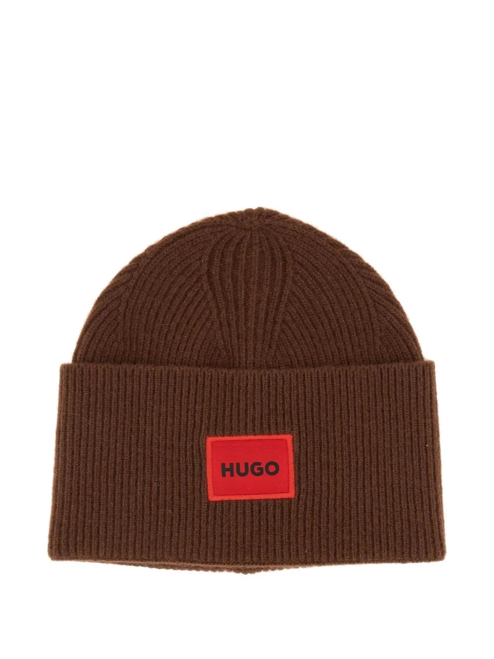 

Шапка с нашивкой-логотипом Hugo, коричневый