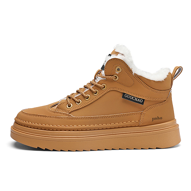 

Jinho Термоустойчивые противоскользящие легкие высокие скейтерские кроссовки мужские желтые, цвет Yellow