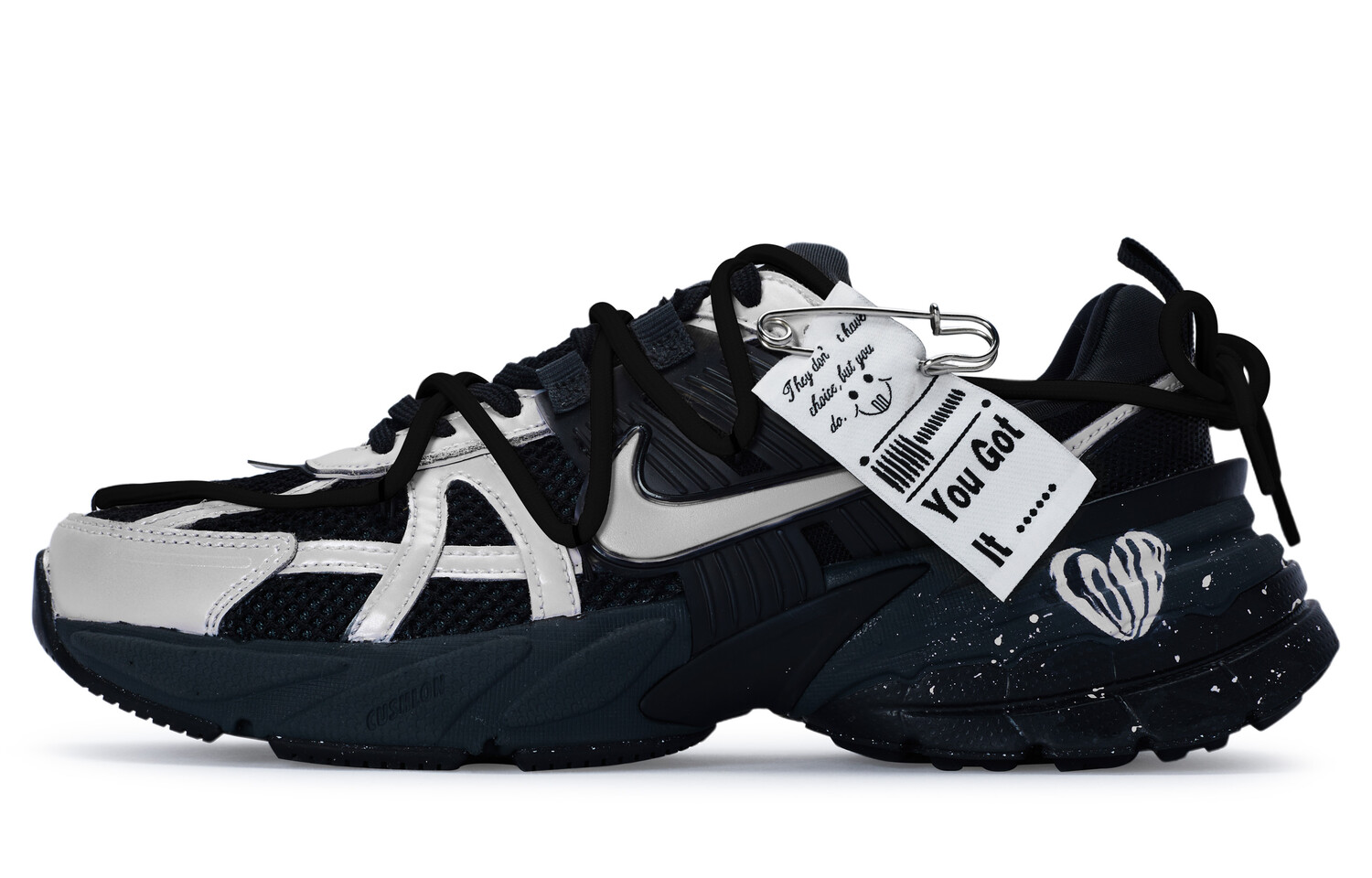 Кроссовки Nike V2K Run для женщин, Black/Silver