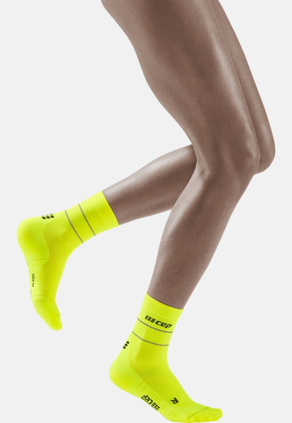 

Спортивные носки REFLECTIVE MID CUT CEP, цвет neon yellow