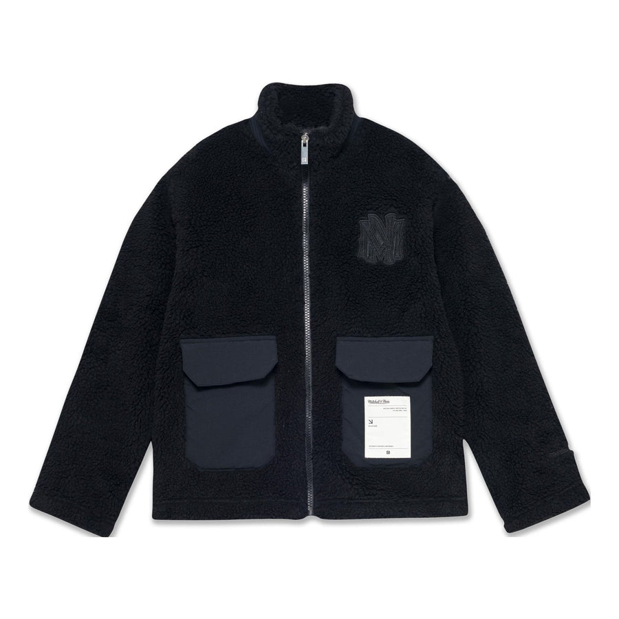 

Куртка Mitchell & Ness Branded Sherpa Fleece Jacket 'Black', черный