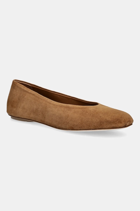 Замшевые балетки Todisuede Weekend Max Mara, коричневый