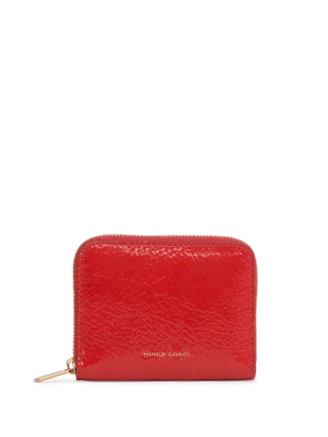 

Mansur Gavriel лакированный кошелек на молнии с логотипом, красный