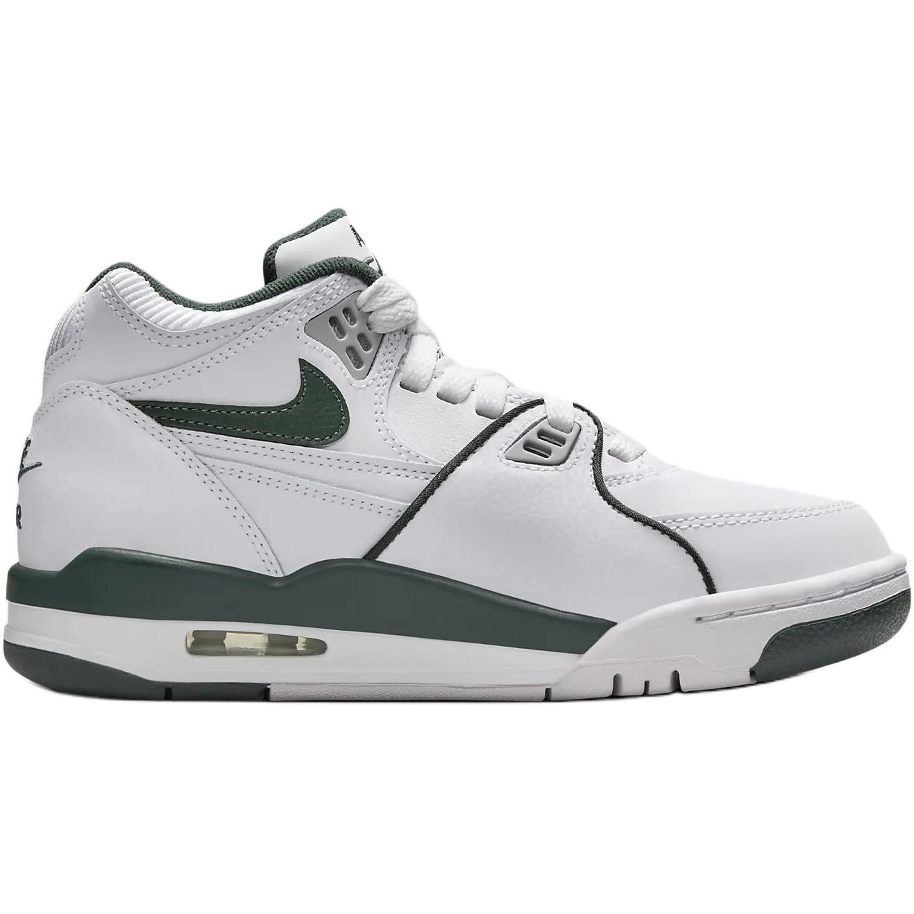 Nike Air Flight 89 устойчивые к истиранию высокие детские баскетбольные кроссовки white green — фото 3