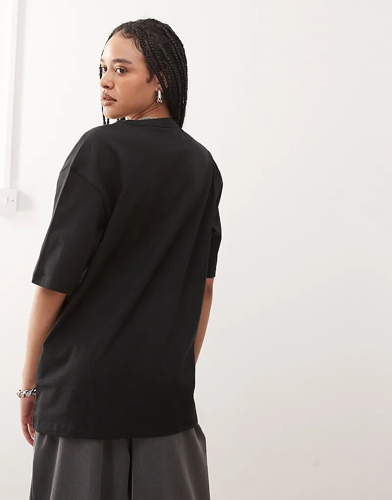 Футболка бойфренда adidas Originals Trefoil Essentials черного цвета — фото 3