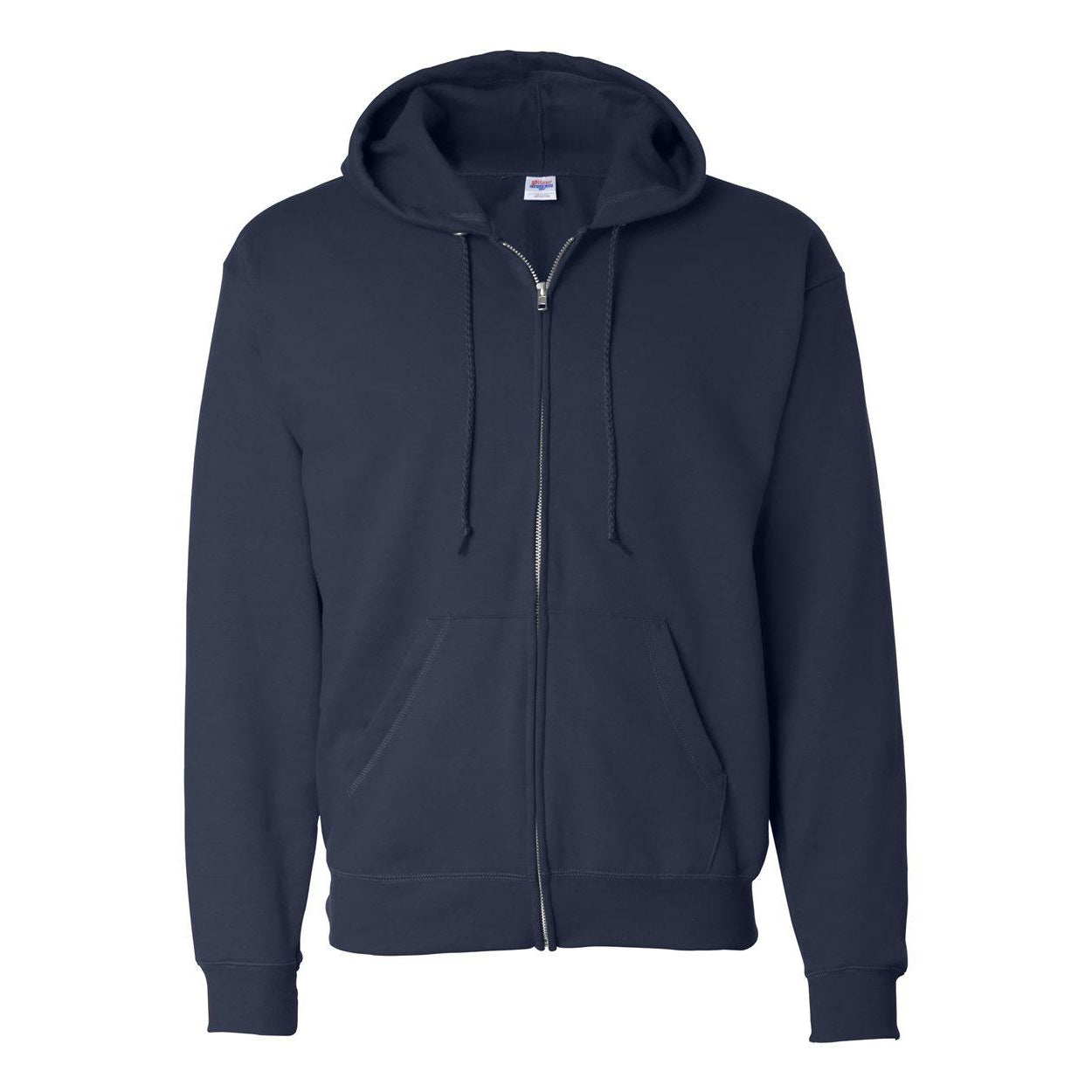 

Толстовка Hanes Ecosmart с капюшоном и застежкой-молнией, темно-синий