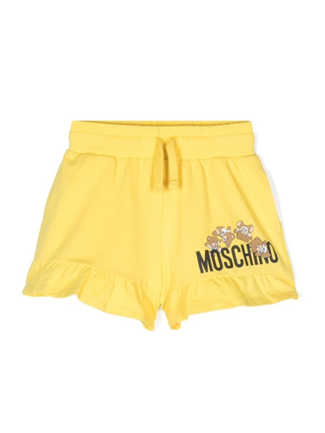 

Moschino Kids Teddy-Bear-print jersey shorts, желтый
